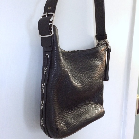 Coach Handbags - SOLD! Vintage Black Leather Coach Crossbody Bag